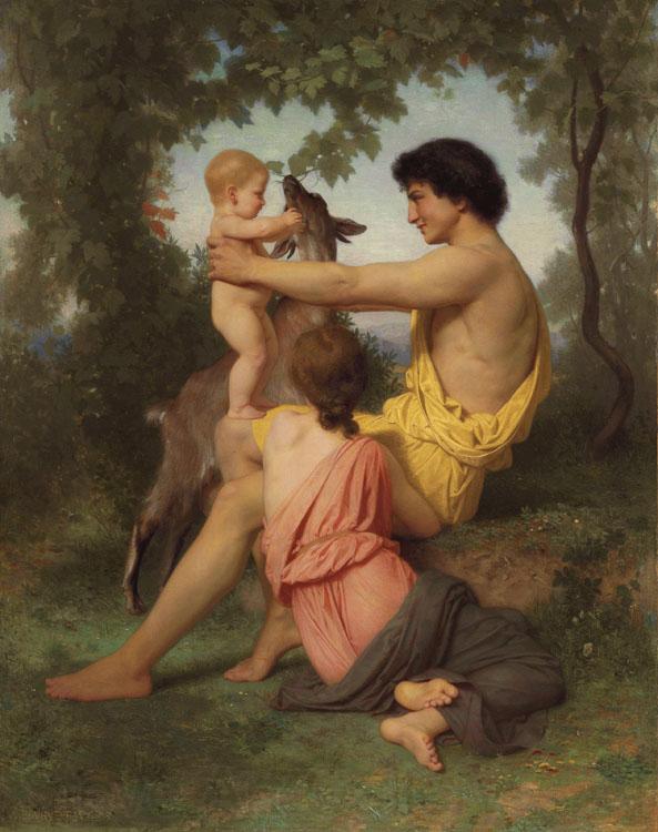 Adolphe William Bouguereau Idyll:Family from Antiquity (nn04) France oil painting art